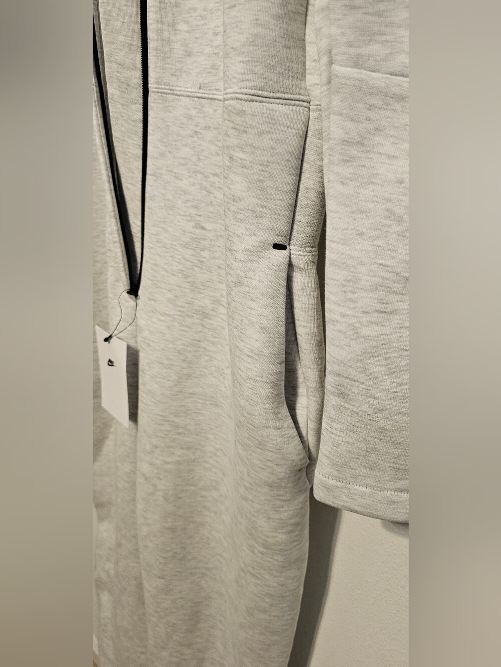 Nike Women's Sportswear Tech Fleece Jumpsuit in Light Gray Medium 8/10 - Picture 10 of 16